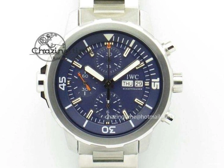 MIROTIME 0103 Aquatimer Chrono IW376702 SS BLS 1:1 Best Edition Black Dial on Black Rubber Strap A WellDesigned 7105